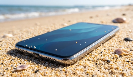 Smartphone am Strand