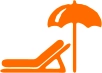 Sonnenschirm am Strand